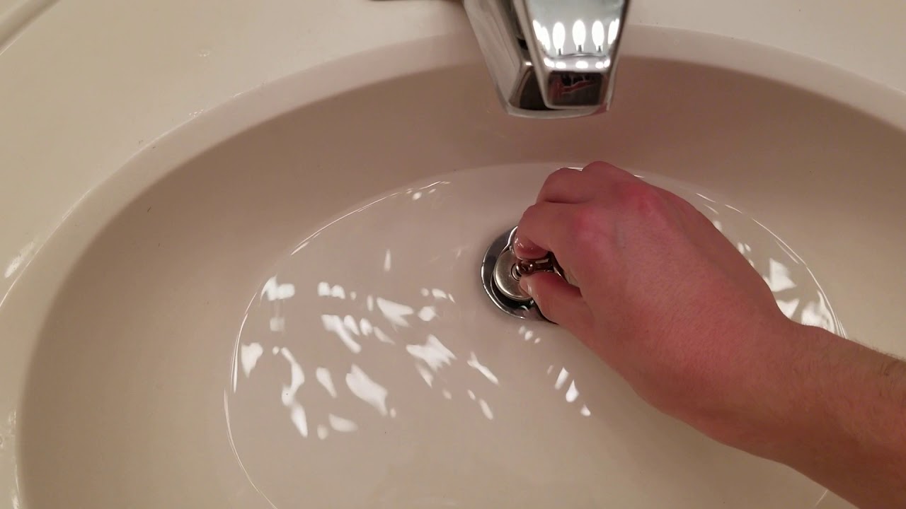 Lifting Stuck Pop Up Sink Drain Plug With Magnet Youtube