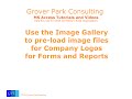 Store Company Logo Image Files in the Image Gallery