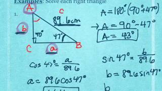 4.1 Applications Involving Right Triangles (part 1)