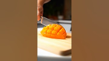 ASMR Slicing: Jell-O Mango Macro #ASMR #satisfying #macro #fruit #relax