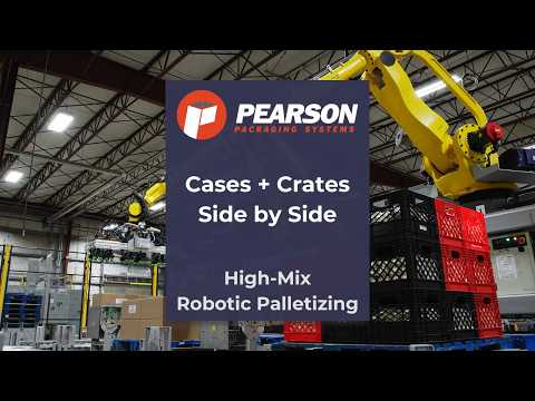 High-Mix Dairy Palletizing for Cases & Crates | RPC-MX Robotic Palletizer