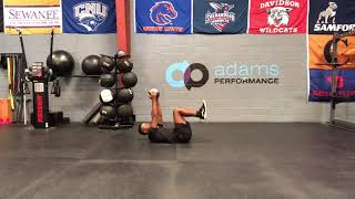 Supine Alternating Deadbug Rotations w 2lb MedBall