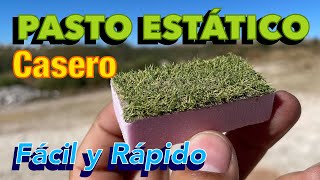 Como Hacer PASTO ESTÁTICO Económico para Maqueta o Diorama