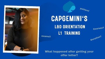 What happened after getting your offer letter @CapgeminiGlobal |L1 training |L&D Orientation|