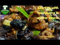 Chicken with mushrooms and oyster sauce. Low budget but very classy dish you can serve on occasions.