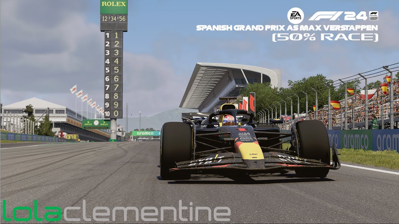 F1 24 - Spanish Grand Prix Gameplay as Max Verstappen (50% Race)