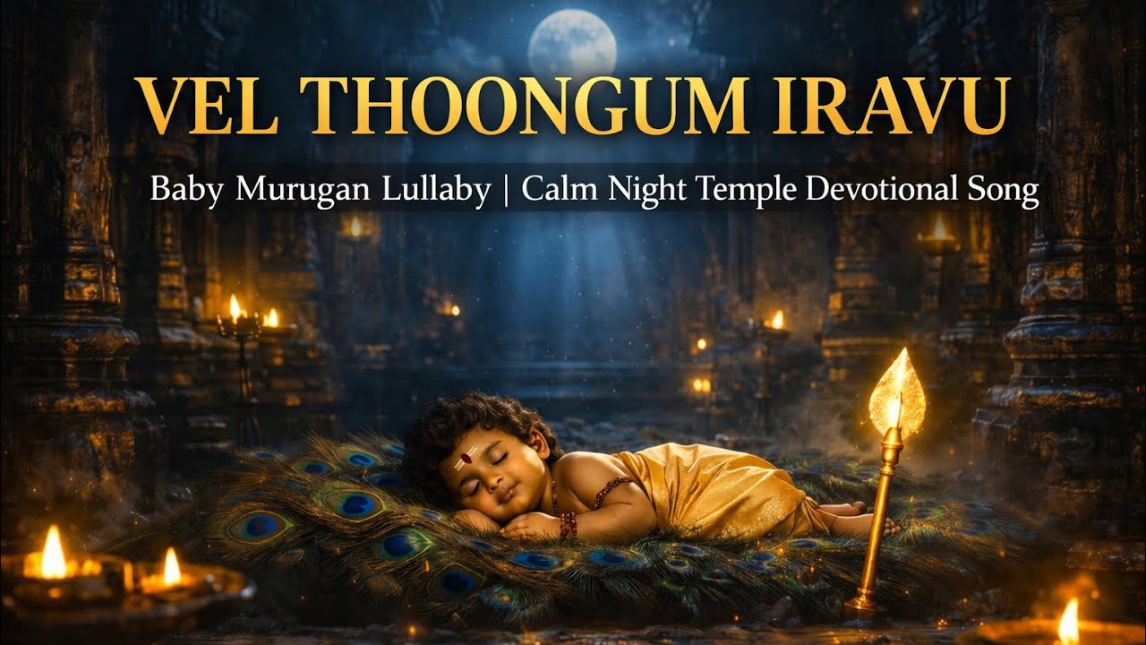 Vel Thoongum Iravu | Baby Murugan Lullaby | Calm Night Temple Devotional Song	| Velum Thoongum….