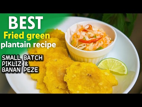Small batch Pikliz and Banan Peze | Slaw and Fried Green Plantain