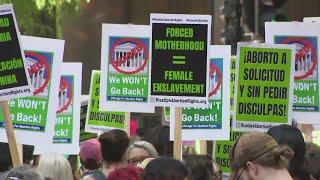 Large abortion rights protest, march held in downtown Chicago