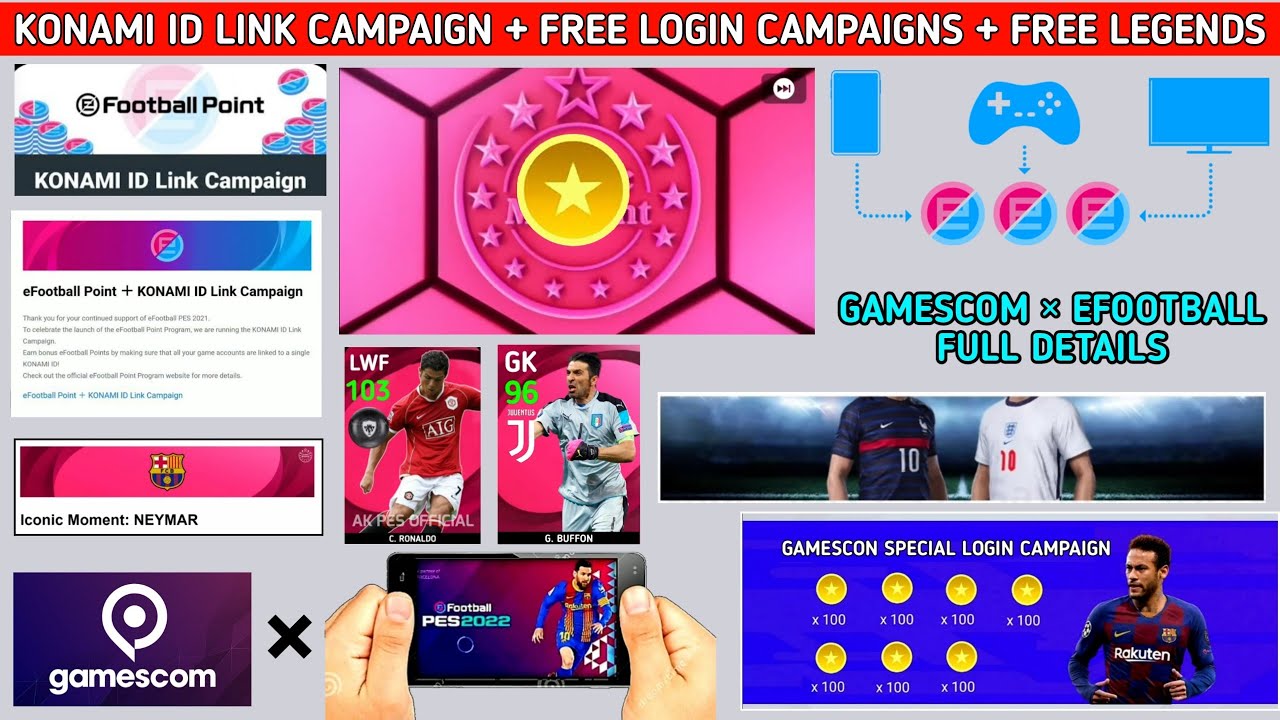 Konami Id Link Campaign Is Here Gamescom Efootball Konami Full Details With Proof Pes 21 Youtube