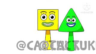 Sprunki OC Sally Square and Timmy Triangle from Save The Shapes creator: @cactukk