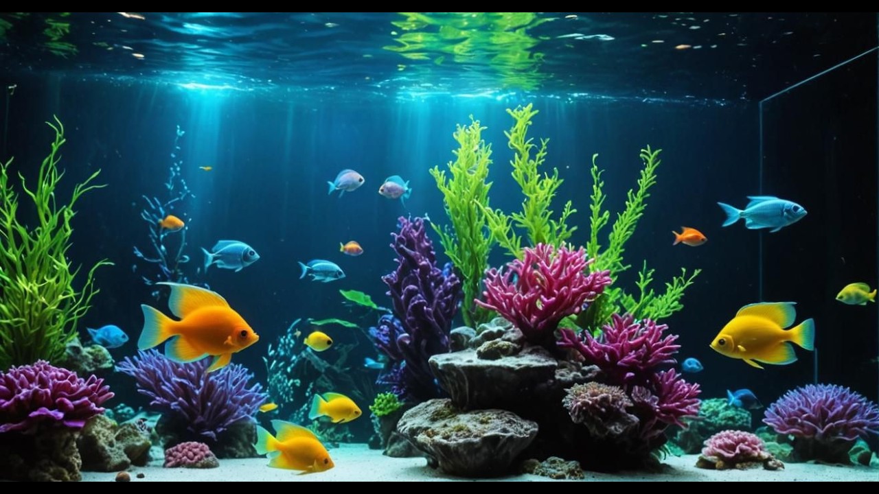 Aquarium ASMR with Music 🎧 | Tropical Fish & Water Sounds for Sleep, Study & Calm Mind