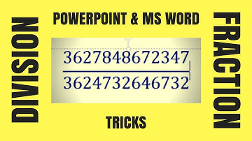 How to Add Division Sign in PowerPoint & MS Word | Same for PPT & Word
