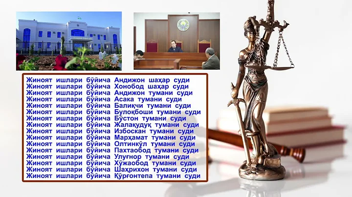 Андижон вилояти суд тизими ҳақида