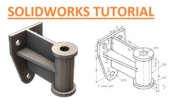 Solidworks part exercise - 18 ll 2d drawing in description ll
