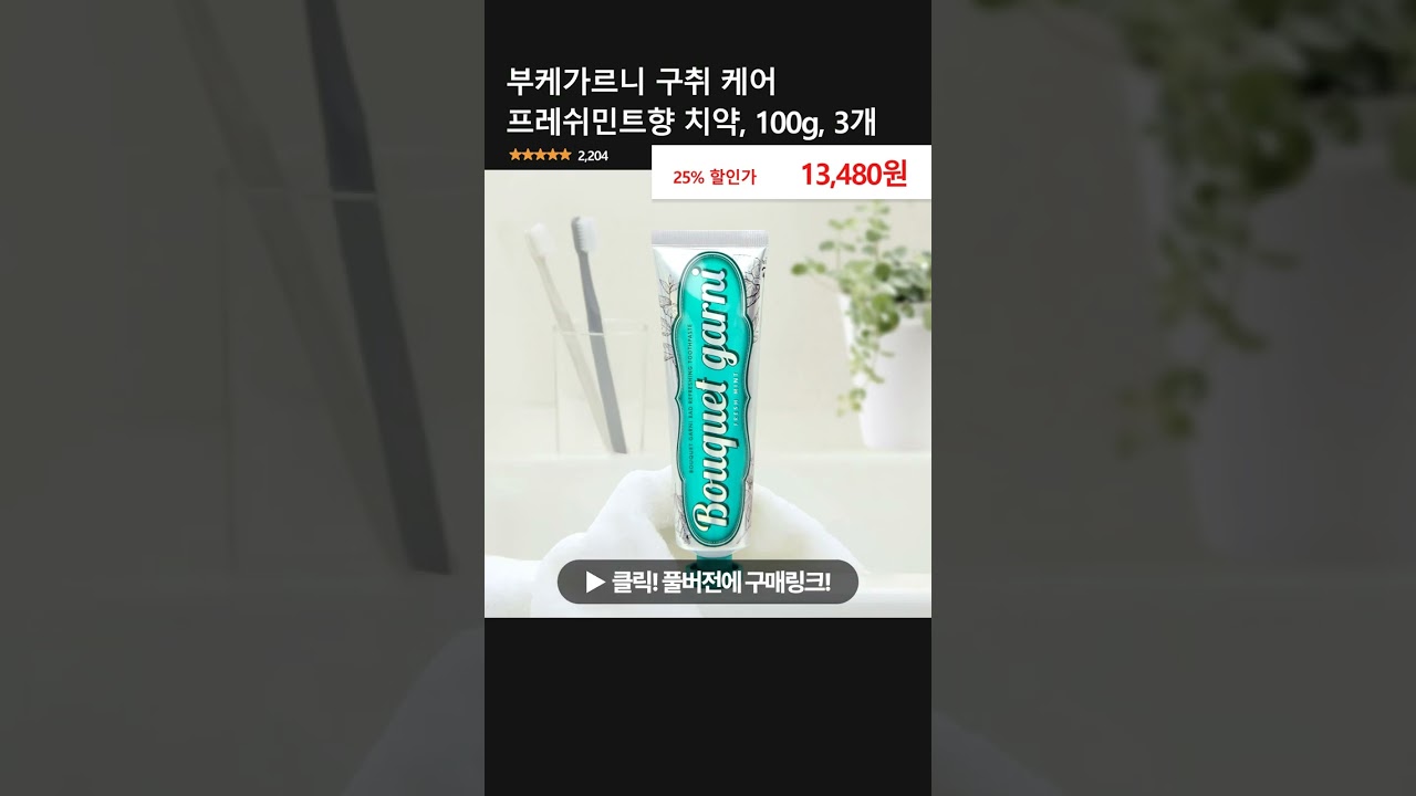 부케가르니 구취 케어 프레쉬민트향 치약, 100g, 3개