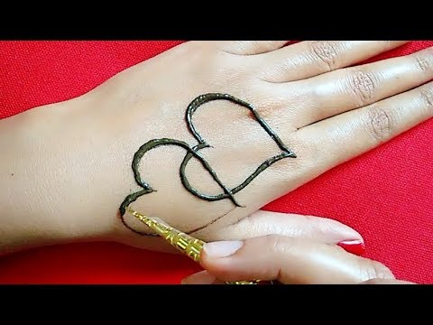 Cute Heart Valentine Special Mehndi Easy Heart Mehndi Design