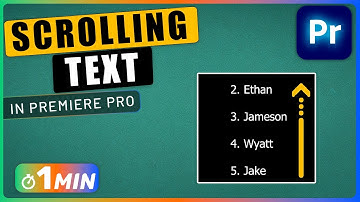 How to Add SCROLLING TEXT in Premiere Pro
