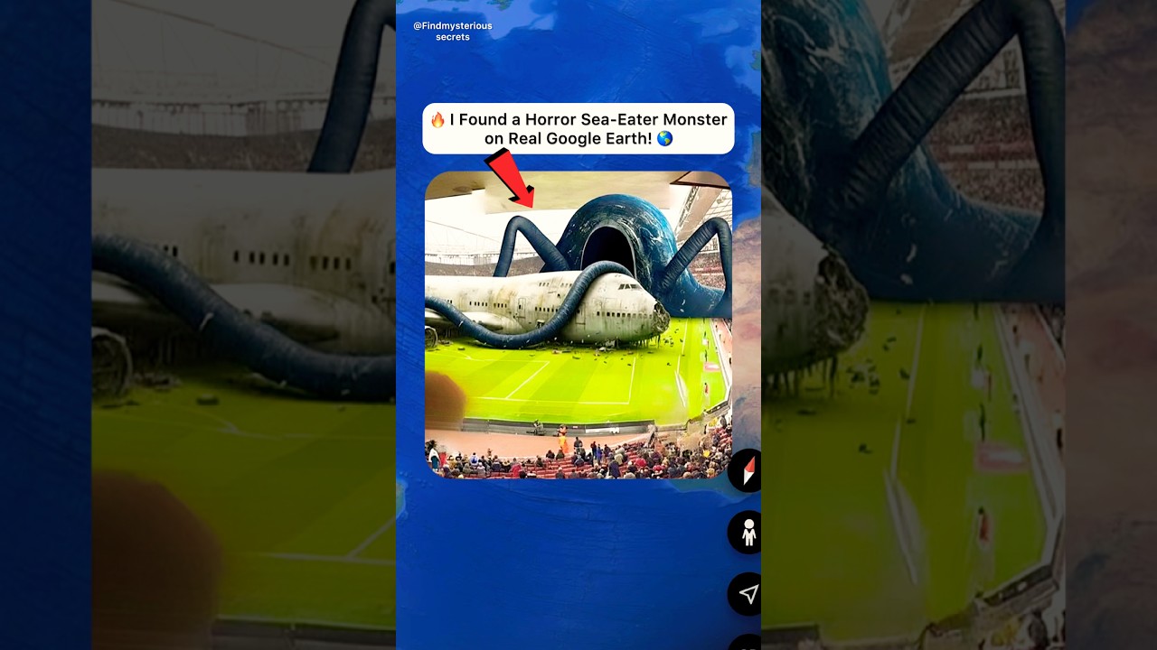 🔥 This Sea-Eater Monster I Found on Google Earth Shocked Me! 🌎 #shorts #findmysterioussecrets