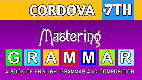Sentences|Ch-1|Cordova mastering grammar |Class-7