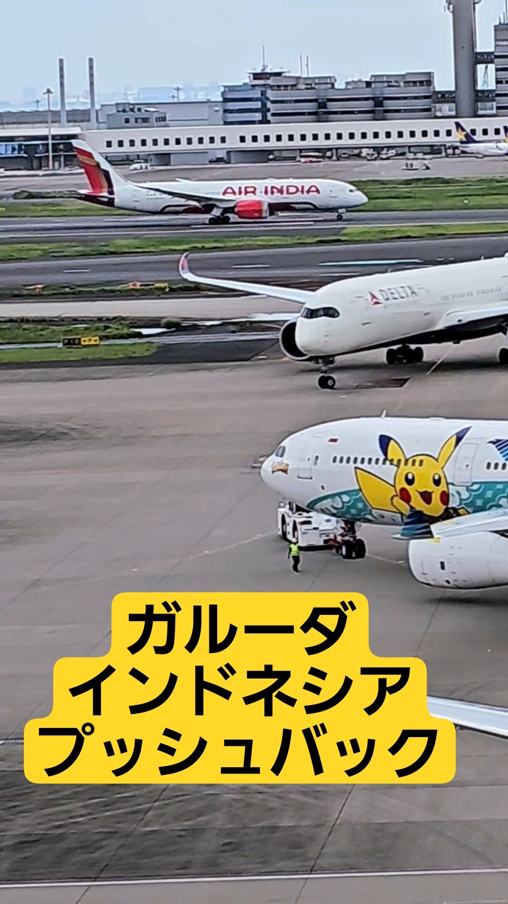 羽田空港】 プッシュバックされるガルーダ・インドネシアのA330-300