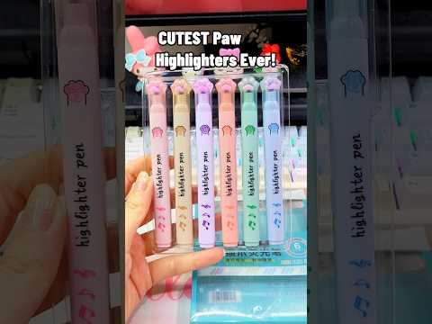 CUTEST Cat Paw 🐾 Highlighters Ever! 🖍💖 #stationery