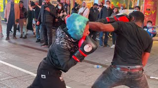 Boxers vs Stranger NYC TIME SQUARE