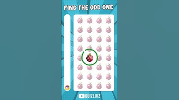Find the ODD One Out - Fruit Edition | Eye Test Challenge 62! #emojichallengequiz  #quiz #findtheodd