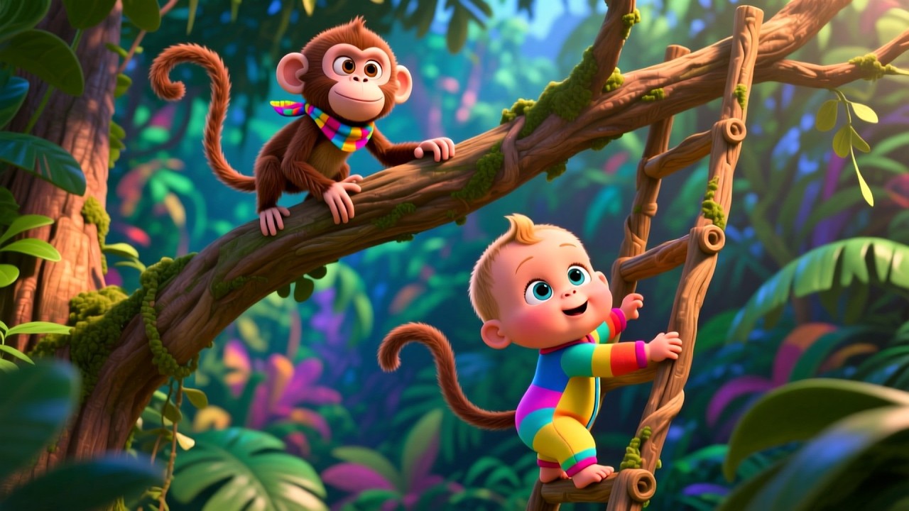 Monkey Treehouse 123 Fun 🐵🌳 Fun Counting Song | Learn 123 for Kids