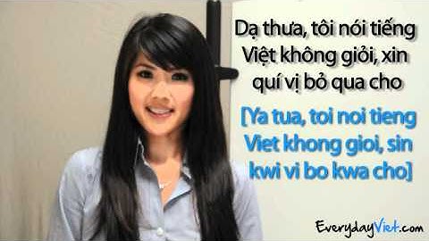 Learn Vietnamese: Lesson 10: How To Say You Do Not Speak Vietnamese That Well Before Making A Speech