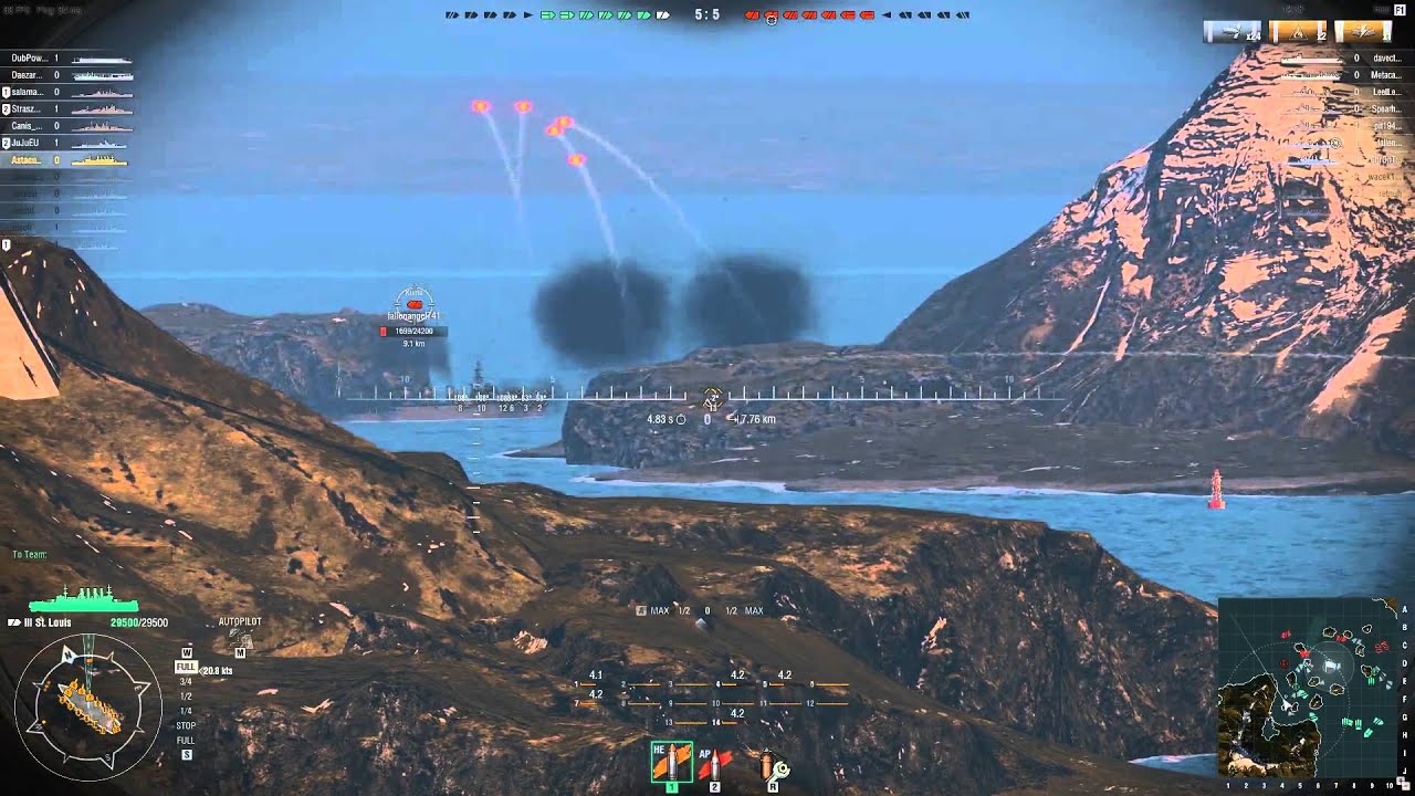 World Of Warships - St. Louis - Big Race - Encounter Battle