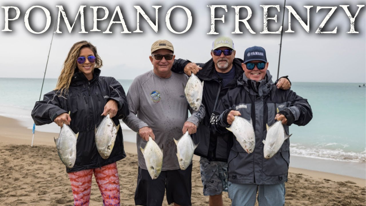 Surf Fishing for POMPANO in the POURING RAIN