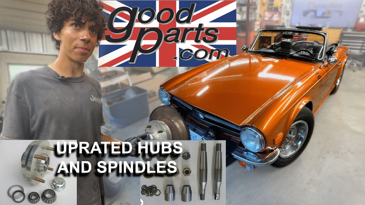 Installing the Goodparts Alloy Hubs and Uprated Spindles with spacers on a TR6 transmission.