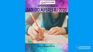 APOSTILA PREFEITURA DE PATY DO ALFERES RJ 2020 FARMACÊUTICO