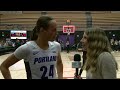 Portland Women's Basketball Maisie Burnham Postgame Interview vs. Portland State (71-46)