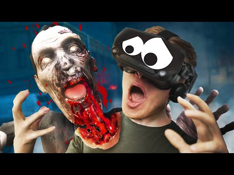 THIS IS HOW IT FEELS TO BE EATEN ALIVE BY A DEMON ZOMBIE in VR!!?! The Walking Dead VR