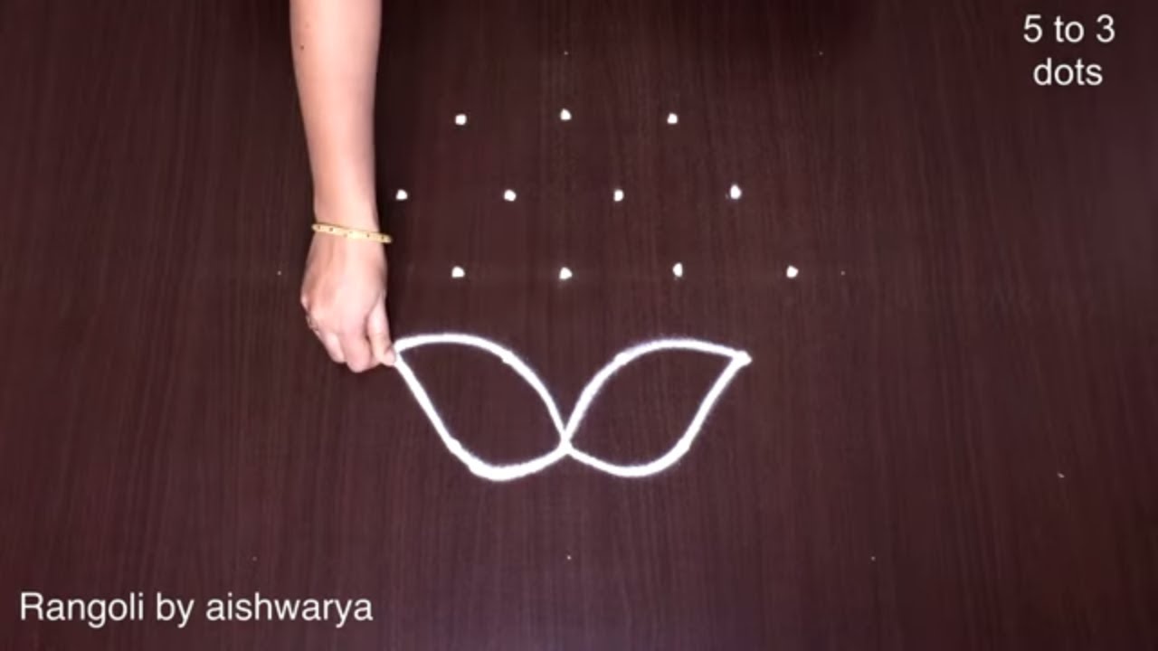 How to Draw Rose Rangoli Designs