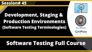 Development, Staging and Production Environments (Session 45 - Software Testing Terminologies)