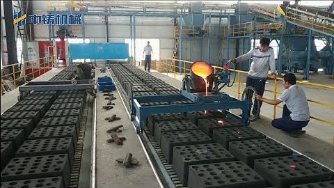 Complete video of Zoomzu casting moulding machine and moulding line