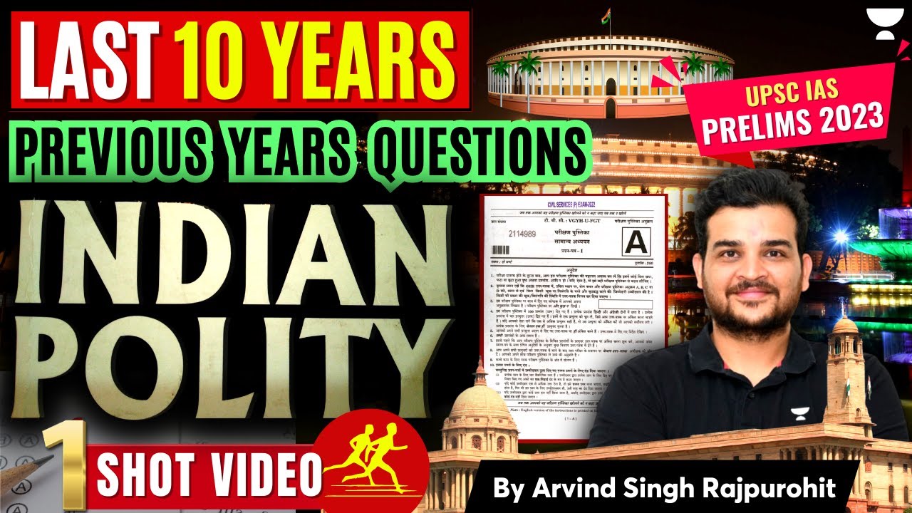 Last 10 years PYQs on Indian Polity Revision | UPSC Prelims 2023/24 ...