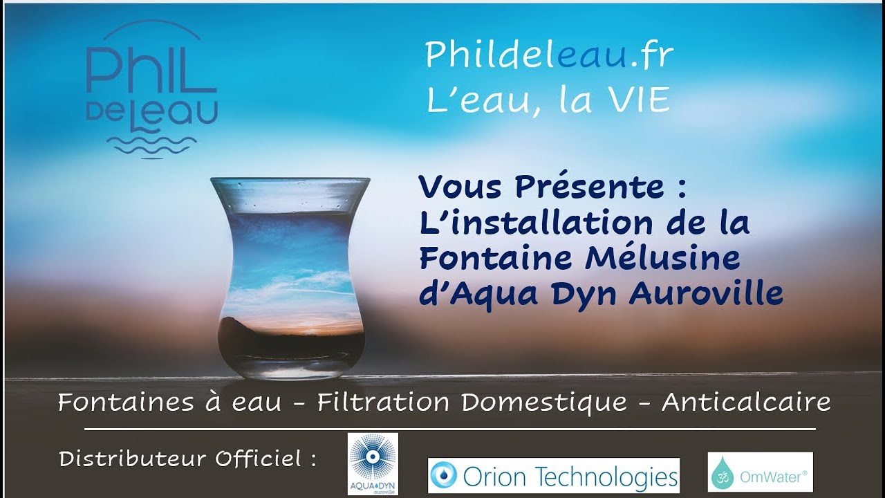 Installation de la fontaine Mélusine Aqua Dyn Auroville