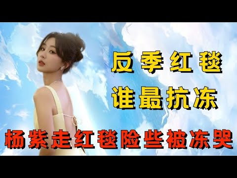 明星反季节走红毯，杨紫险些被冻哭，杨天真造型太吸睛