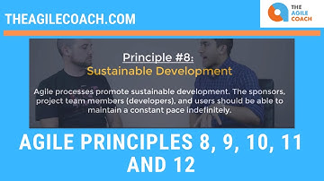 Agile Principles 8, 9, 10, 11 and 12 with examples