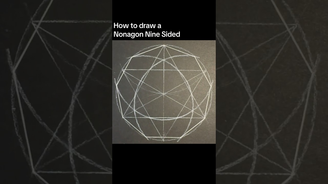 How to draw a Nonagon