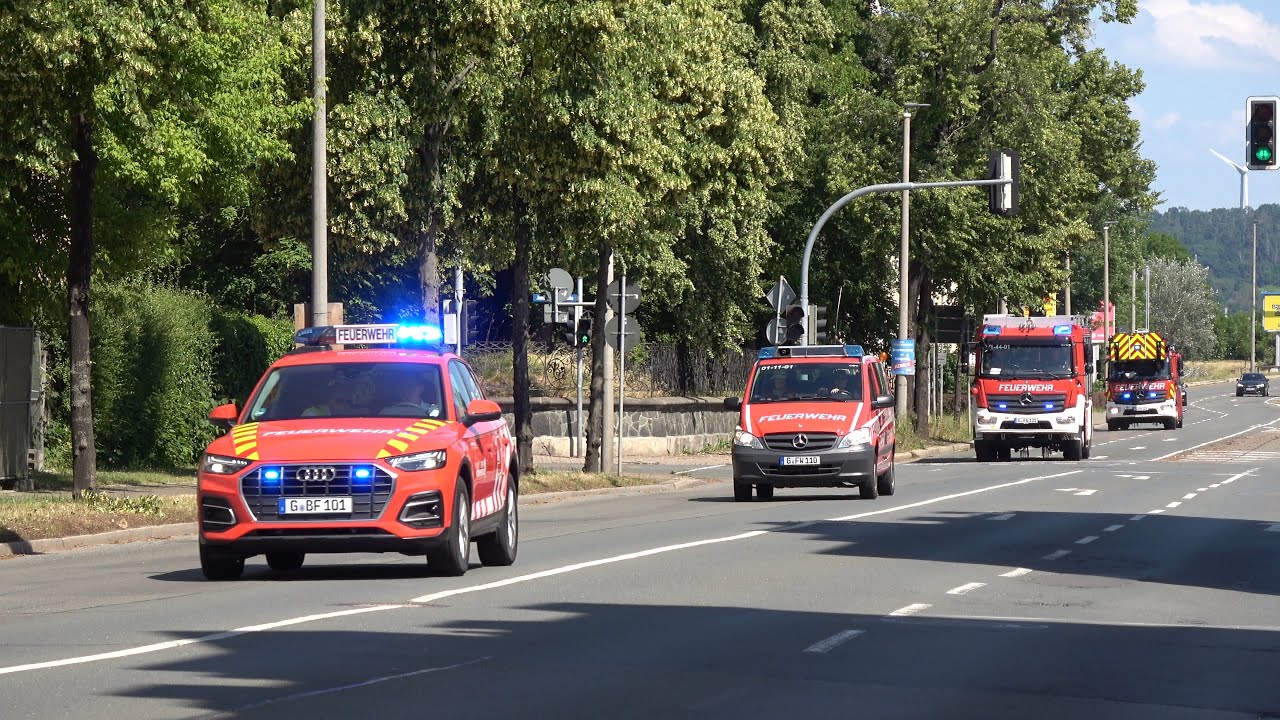 🚨 [Amoklage in den Gera-Arcaden] Einsatzfahrten BF + FF + ASB Gera zur Großübung am 25.06.2023 🚓💨