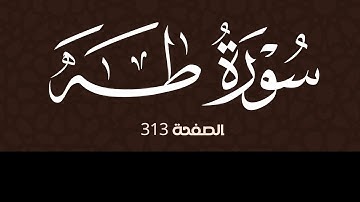 تلاوة خاشعة لسورة طه الصفحة 313 مع مؤشر قلم