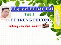 Toán 9: (Cách giải) phương trình trùng phương