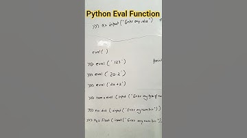 Python Eval Function #python #pythontutorial #pythoncoding #pythonforbeginners