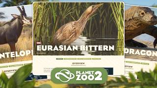 Sable Antelope, Bluefin Tuna, Komodo Dragon & More! 🐟🌿 Planet Zoo 2 Zoopedia Update #11