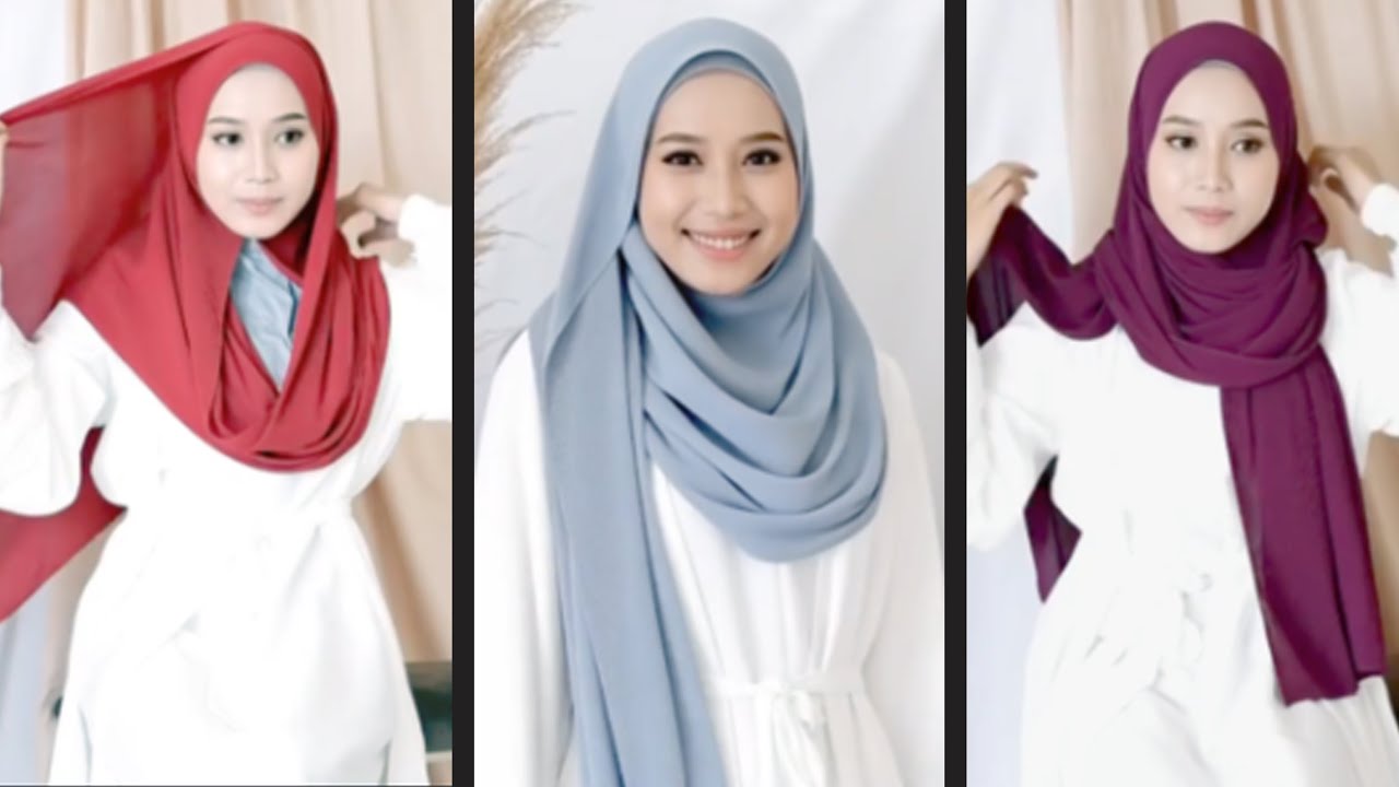 Simple tudung shawl cara pakai Cara Pakai